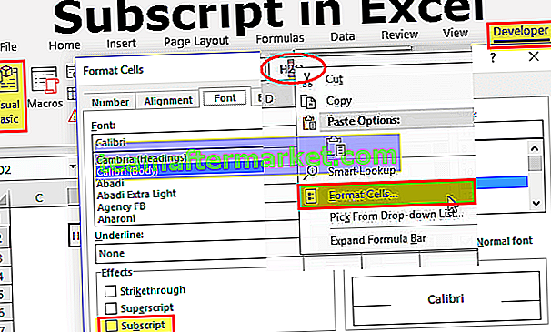 Indice dans Excel