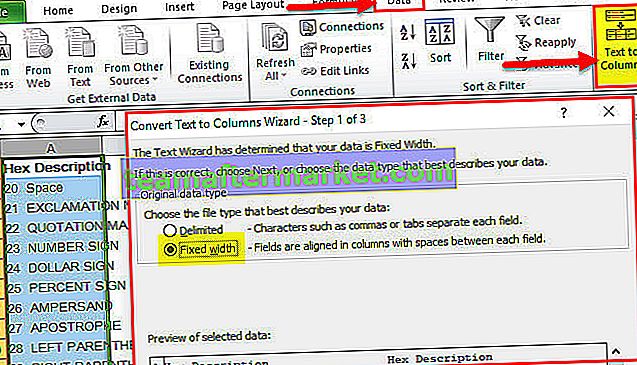 Texte en colonnes dans Excel
