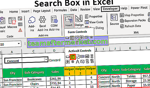 Caixa de Pesquisa no Excel