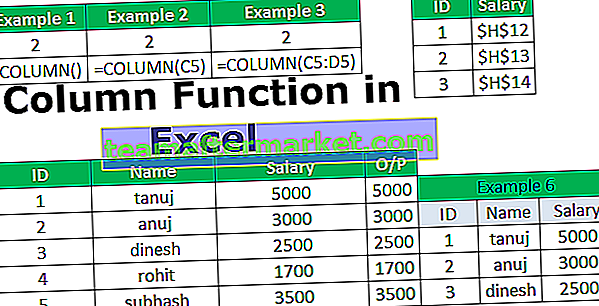Fungsi Lajur dalam Excel