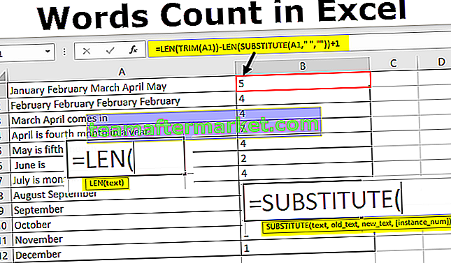 Nombre de mots dans Excel
