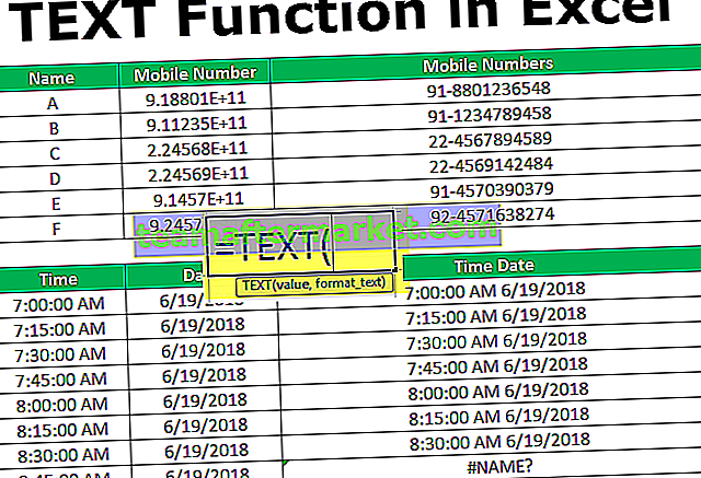 Fonction TEXTE dans Excel