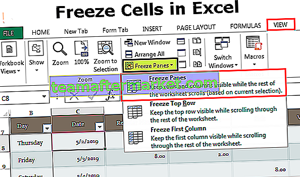 Bevries cellen in Excel