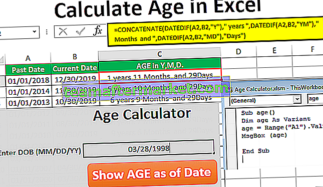 Calcular la edad en Excel