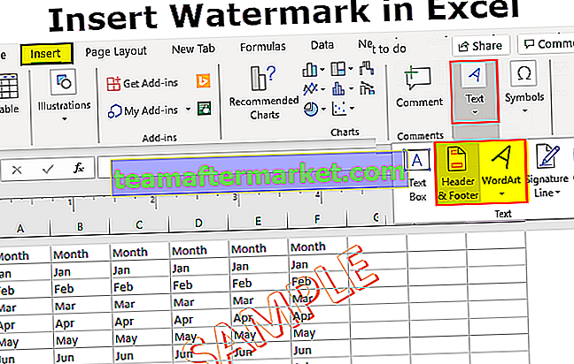 Watermerk in Excel