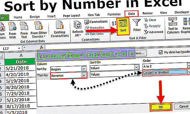 Ordina per numero in Excel