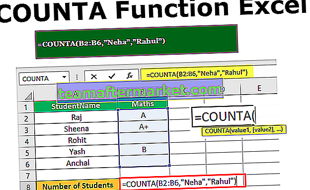 Fonction COUNTA Excel