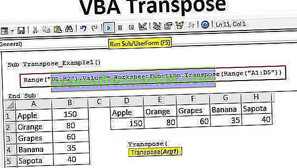 Transposición de VBA