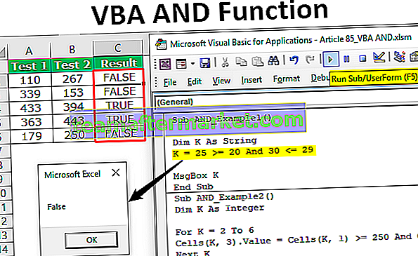 Fonction VBA AND