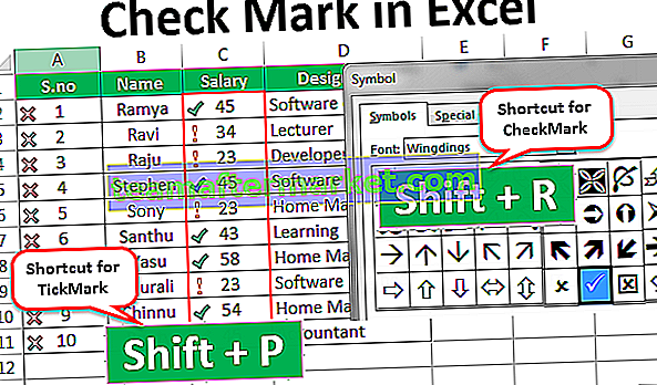 Segno di spunta in Excel