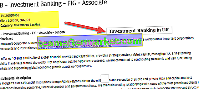 Investment Banking a Londra (Regno Unito)
